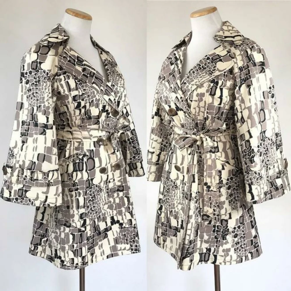 Nanette Lepore 'Racy Croc' Trench Coat